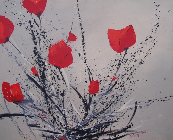 Explosion florale - Acrylique 2008 - 80 x 100 cm
